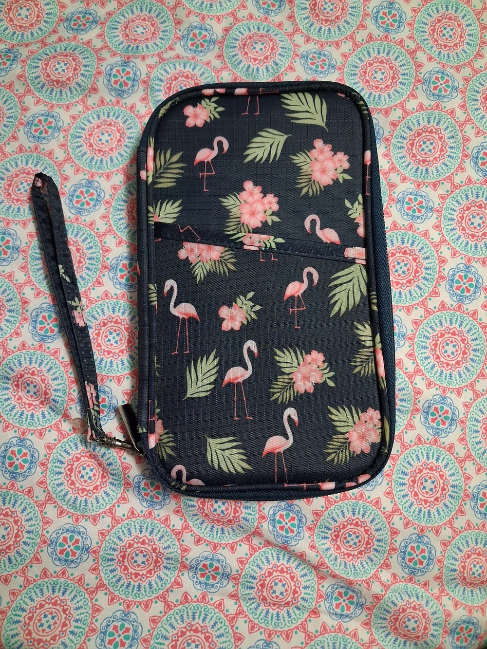 🦩 RFID Blocking Travel Passport Organizer Zipper Case NWOT ✈️
